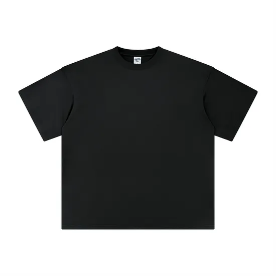 Oversize Minimal Loose Pure Cotton Tee Support Custom Logo Embroidery DTG Bulk Wholesale Order