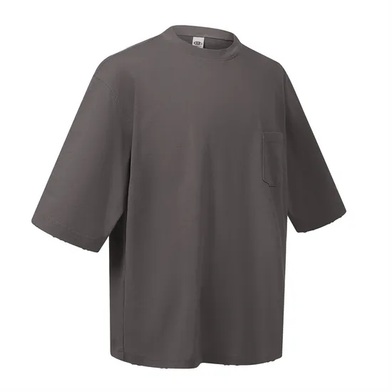 Retro Cotton Crew Neck Pocket T-Shirt Accepts DTG Print Personal Custom Graphic Design