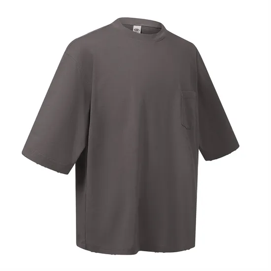 Retro Cotton Crew Neck Pocket T-Shirt Accepts DTG Print Personal Custom Graphic Design