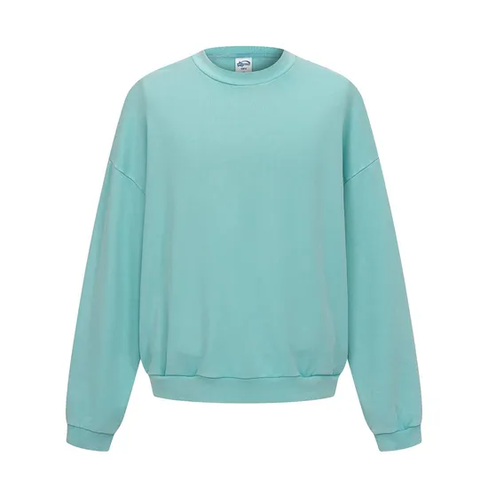 All Season Casual Washed Crew Neck Top Custom Logo Print Embroidery Bulk Brand