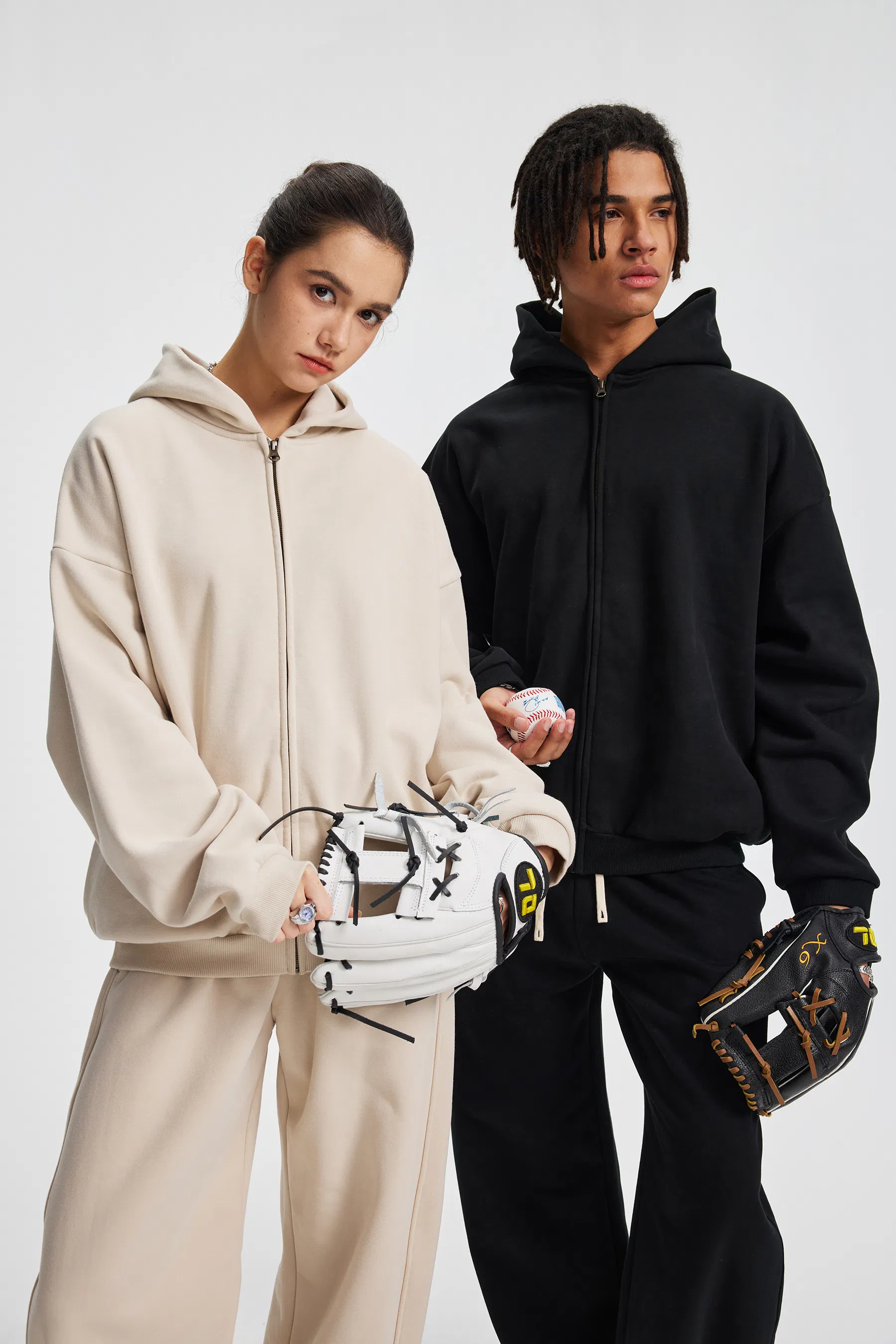 Fleece Lined Soft Warm Zip Hoodie Side Pocket Custom Logo Embroidery DTG Bulk Wholesale
