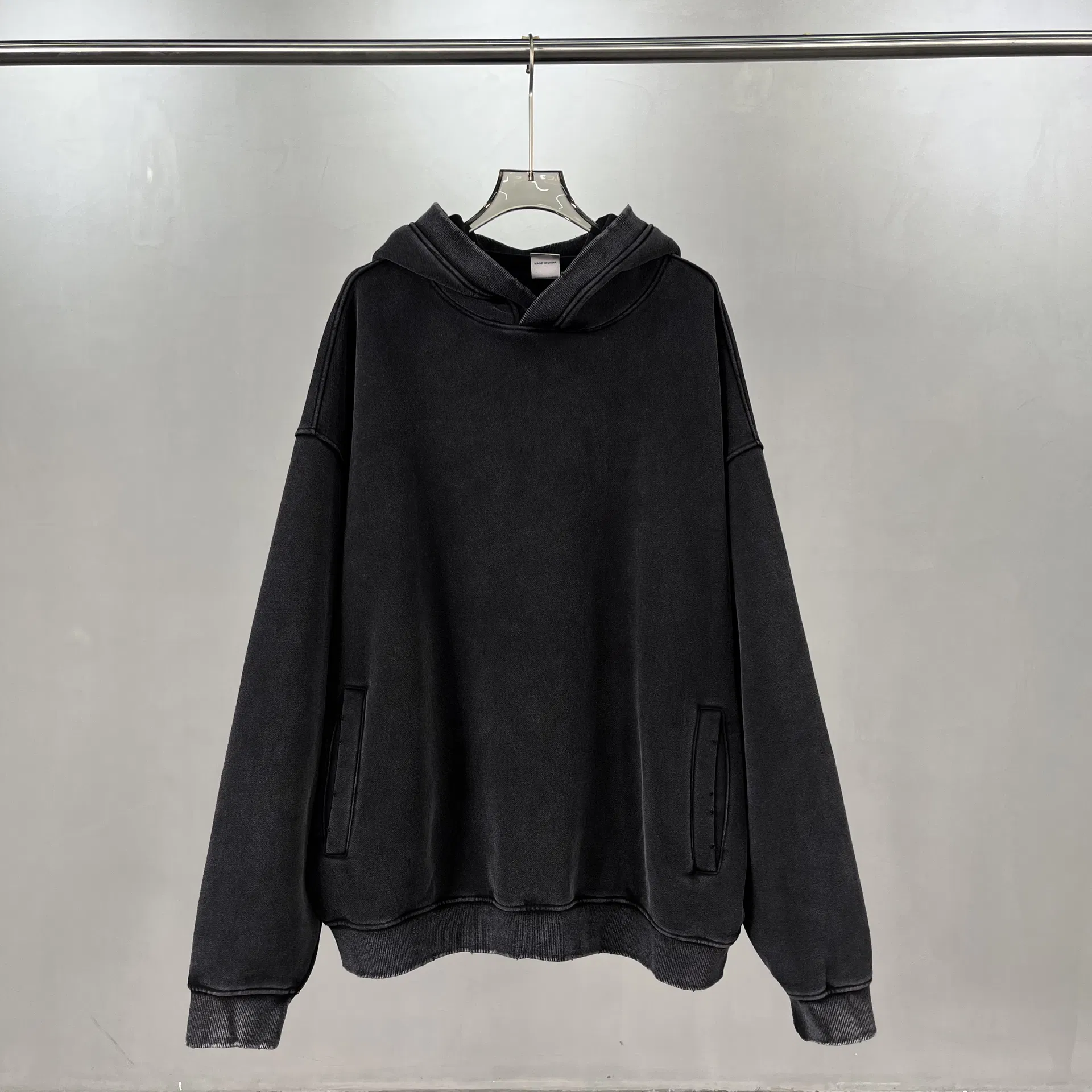 Heavyweight Washed Cotton Hoodie Accept Custom Logo Embroidery DTG Bulk Wholesale Supply