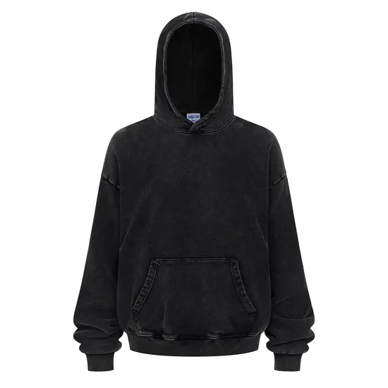 100% Cotton Double Yarn Wax Wash Hoodie Vintage Distressed Custom Logo Wholesale Service