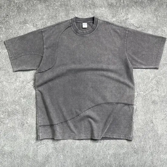 Oversized Cotton Blank T-Shirt Supports Custom Logo Embroidery DTG Printing Batch Custom