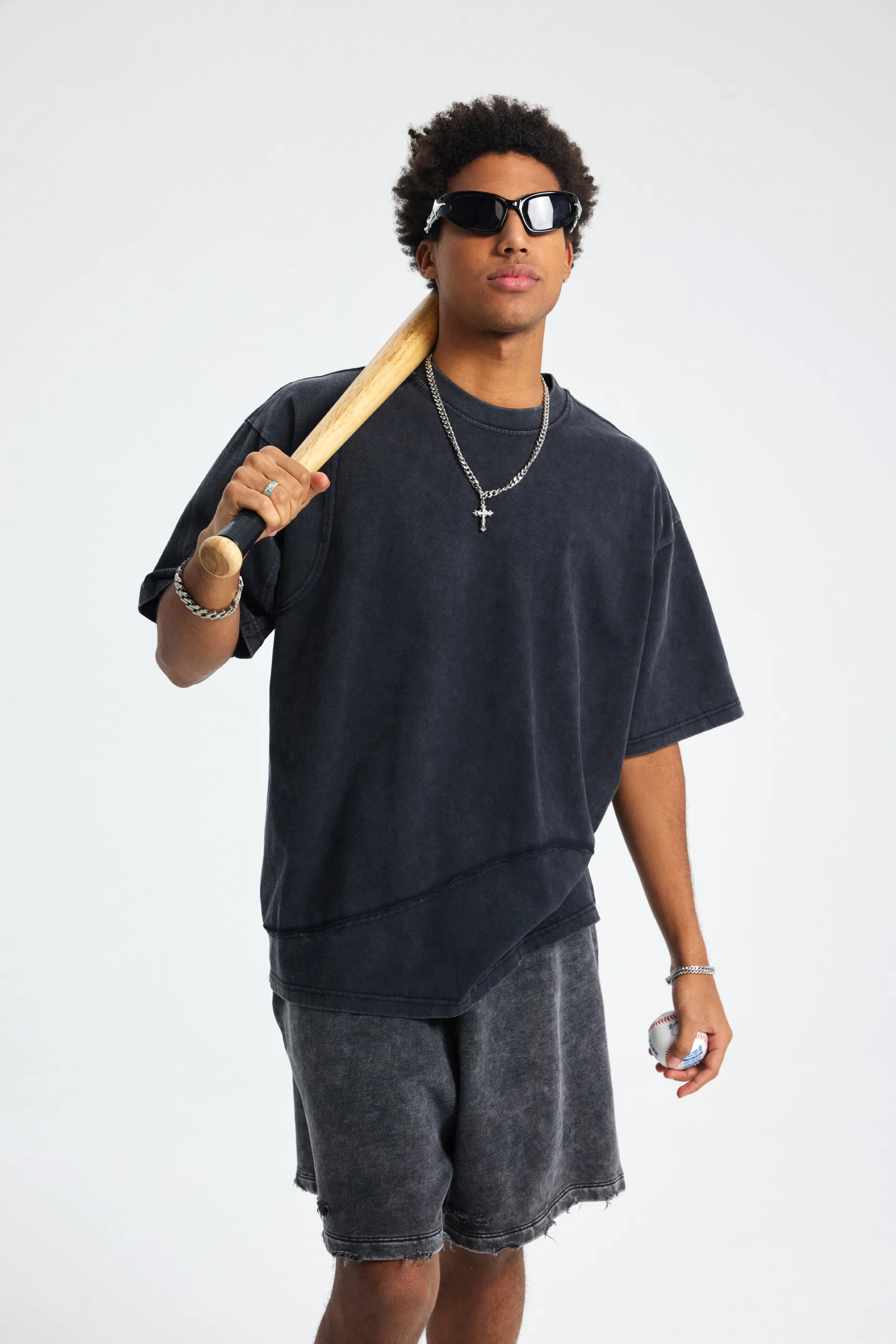 Oversized Cotton Blank T-Shirt Supports Custom Logo Embroidery DTG Printing Batch Custom