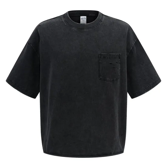 Vintage Blank Pocket T-Shirt Accepts Custom Design DTG Print for Global Bulk Clothing Buyers
