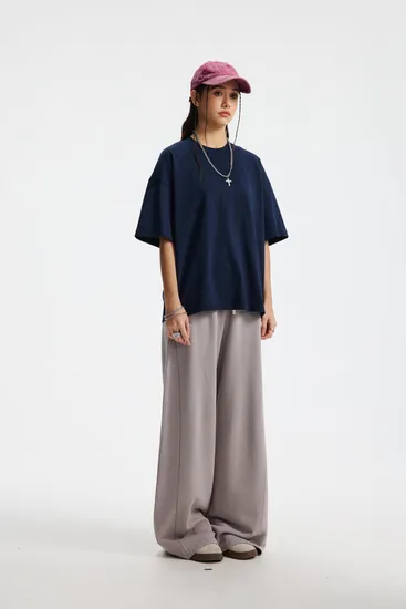 Premium Cotton Blank Oversized Tee Support Custom Logo Print Bulk Wholesale Order