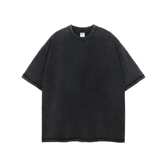 Breathable Thick Pure Cotton Vintage Washed Top Make Custom Brand Logo DTG Embroidery Wholesale Service