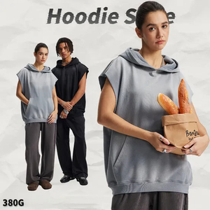 Unisex Oversized Sleeveless Hoodie Personal Custom Logo Factory Direct Bulk Sale