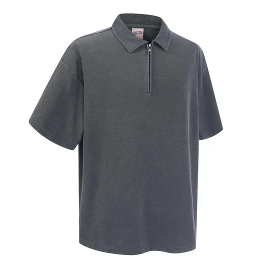 Retro Faded Cotton Polo Allows Small Batch Custom Logo Embroidery and DTG Service