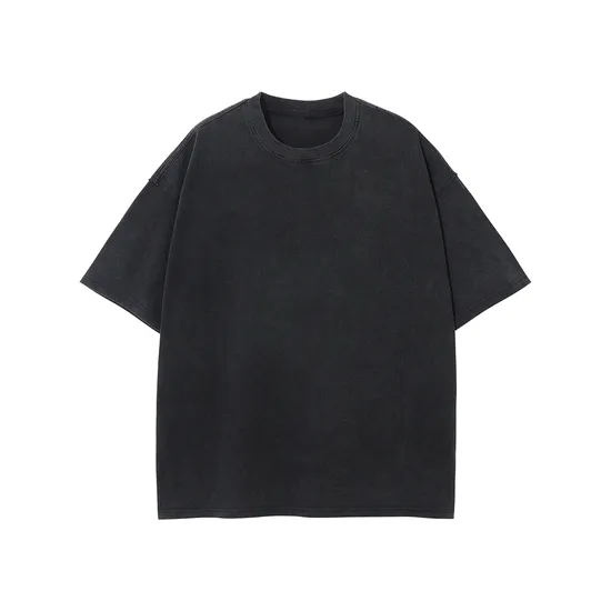 Drop Shoulder Unisex Loose Pure Cotton Tee Custom Art Embroidery DTG Large Quantity Wholesale Supply