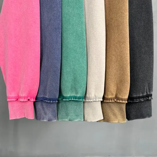Premium Vintage Washed Zip Hoodie Custom Logo DTG Embroidery Bulk Reseller Supply