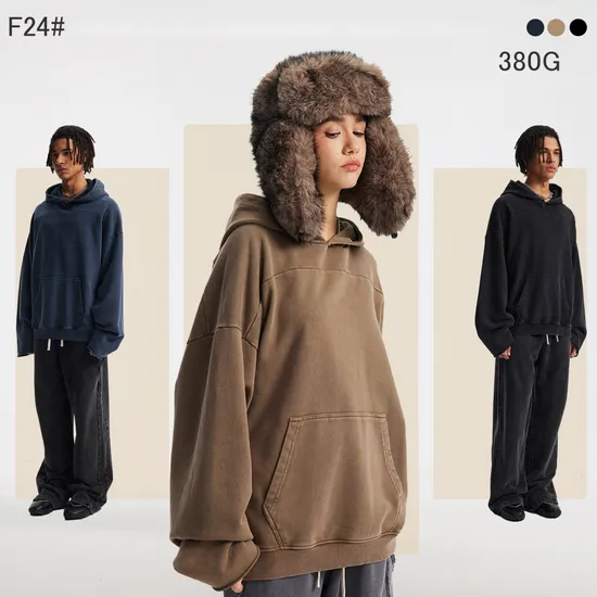 Premium Heavyweight Plain Hoodie Custom Logo DTG Embroidery Bulk Reseller Supply