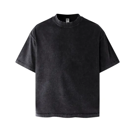 Daily Hip Hop Washed Cotton T-Shirt Custom DTG Design for Large Quantity Business Clients