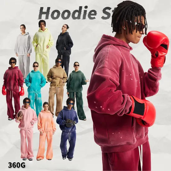 All Season Splatter Washed Hoodie Custom Logo Print Bulk Brand Cooperation