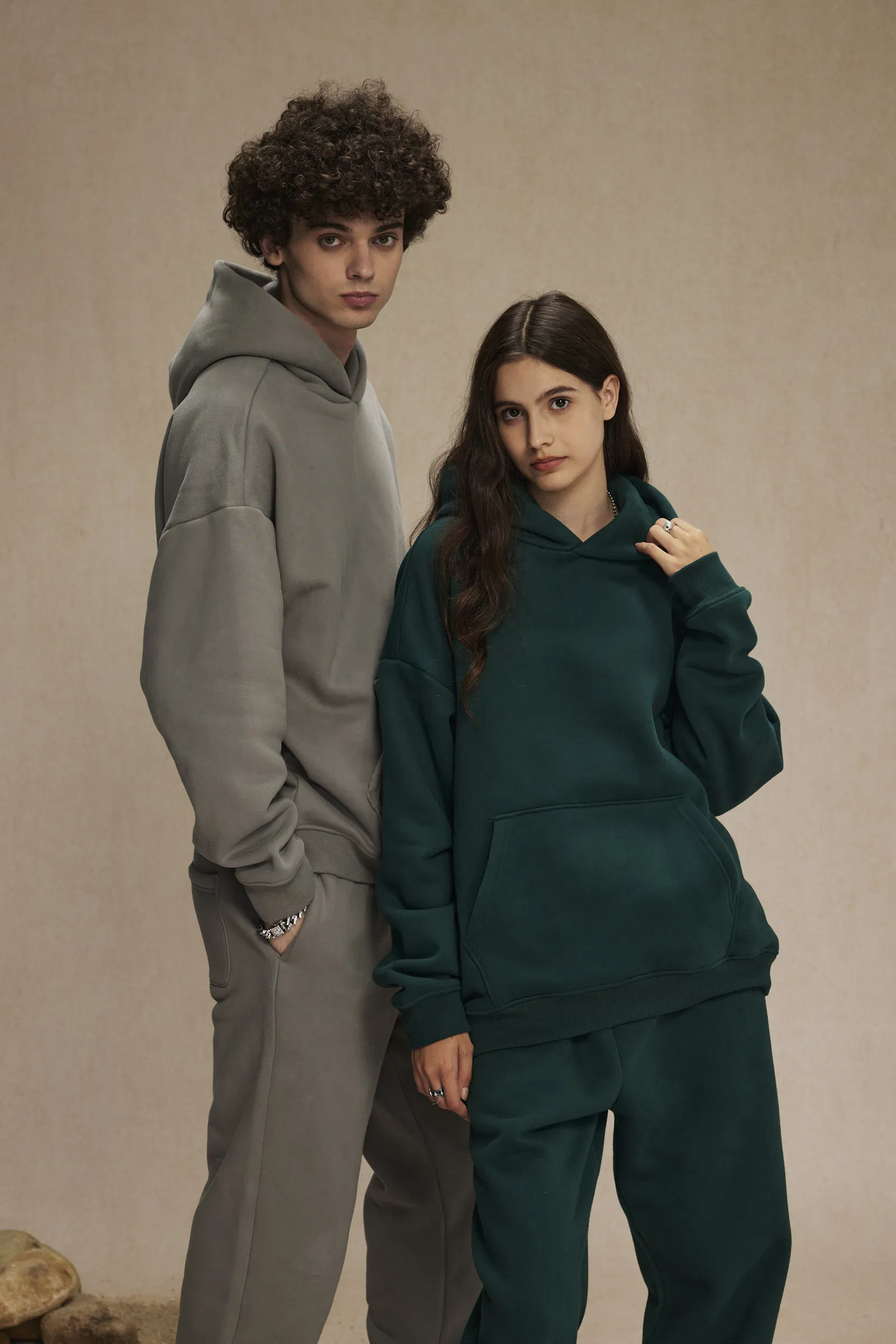 Oversized No Drawstring Hoodie Custom Logo Embroidery Fast Lead Time Bulk