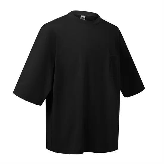 Retro Cotton Crew Neck Pocket T-Shirt Accepts DTG Print Personal Custom Graphic Design
