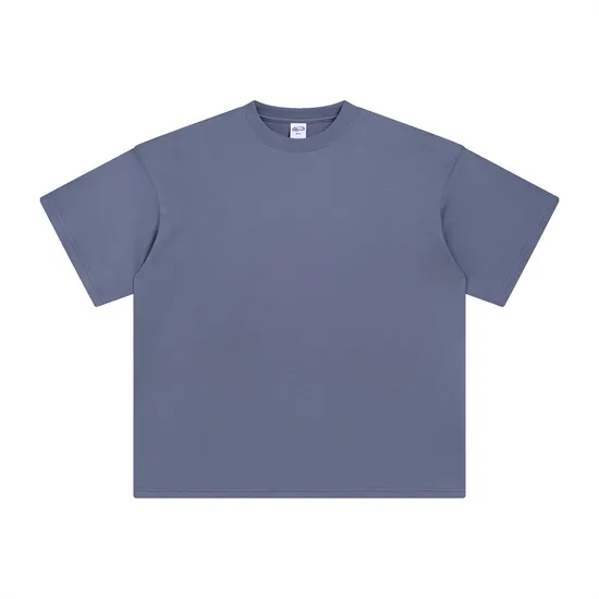 Oversize Minimal Loose Pure Cotton Tee Support Custom Logo Embroidery DTG Bulk Wholesale Order