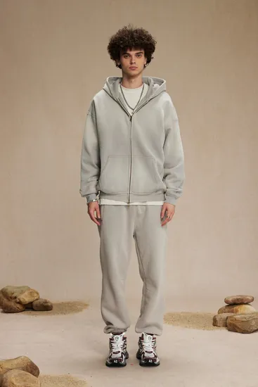 Soft Vintage Ombre Zip Hoodie DIY Custom Artwork Embroidery Bulk in Stock