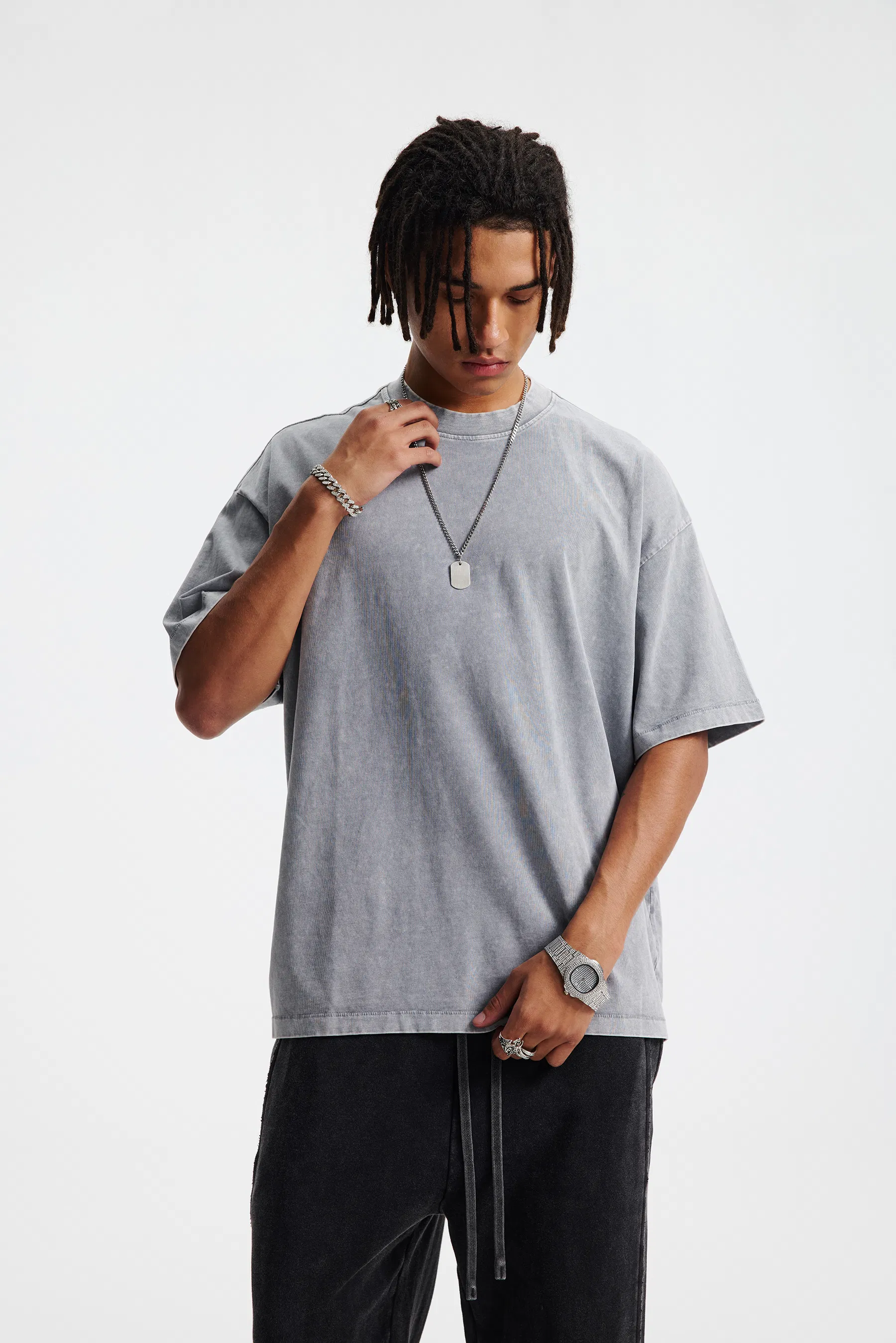 Breathable Crew Neck Cotton Tee Customized for Company Team Uniform Bulk Purchase