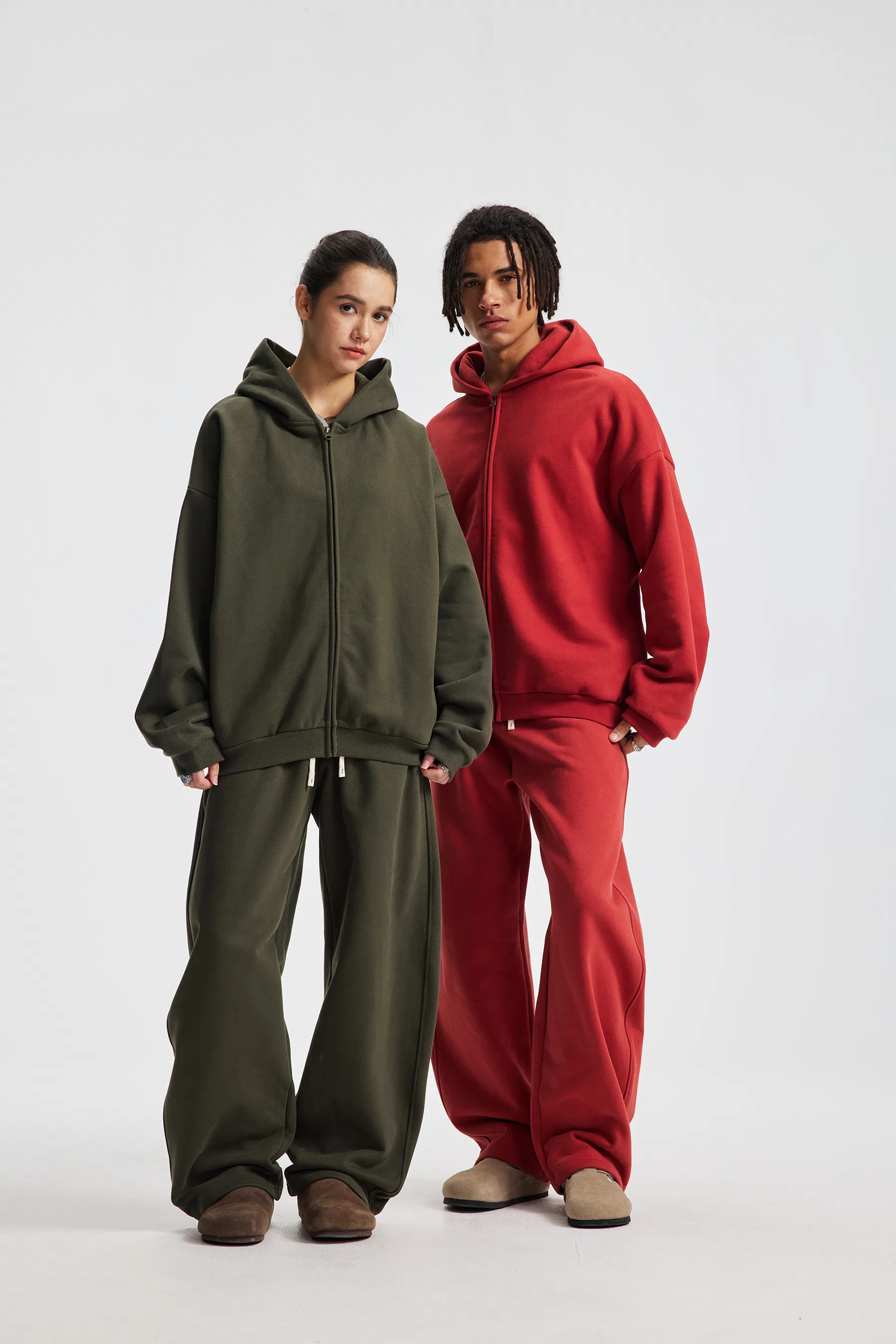 Unisex Heavyweight Oversized Zip up Hoodie Personal Custom Logo Factory Direct Bulk Sale