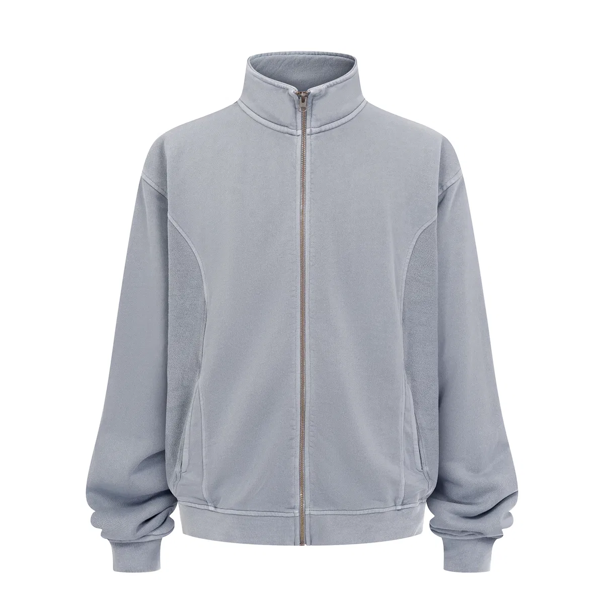 Premium Vintage Seamed Cotton Zip Jacket Custom Logo DTG Embroidery Bulk Reseller Supply