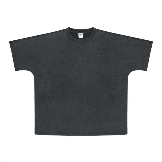 Multi-Size Loose Washed Pure Cotton Tee Customized Design DTG Embroidery for Reseller Bulk Purchase Needs