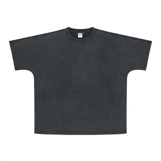 Multi-Size Loose Washed Pure Cotton Tee Customized Design DTG Embroidery for Reseller Bulk Purchase Needs