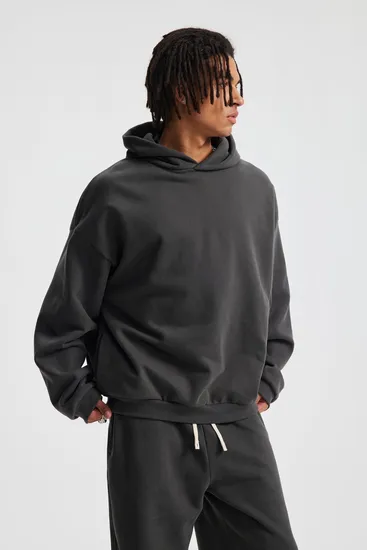 Classic Loose Drop Shoulder Cotton Hoodie Custom Logo Wholesale for Clothing Brands