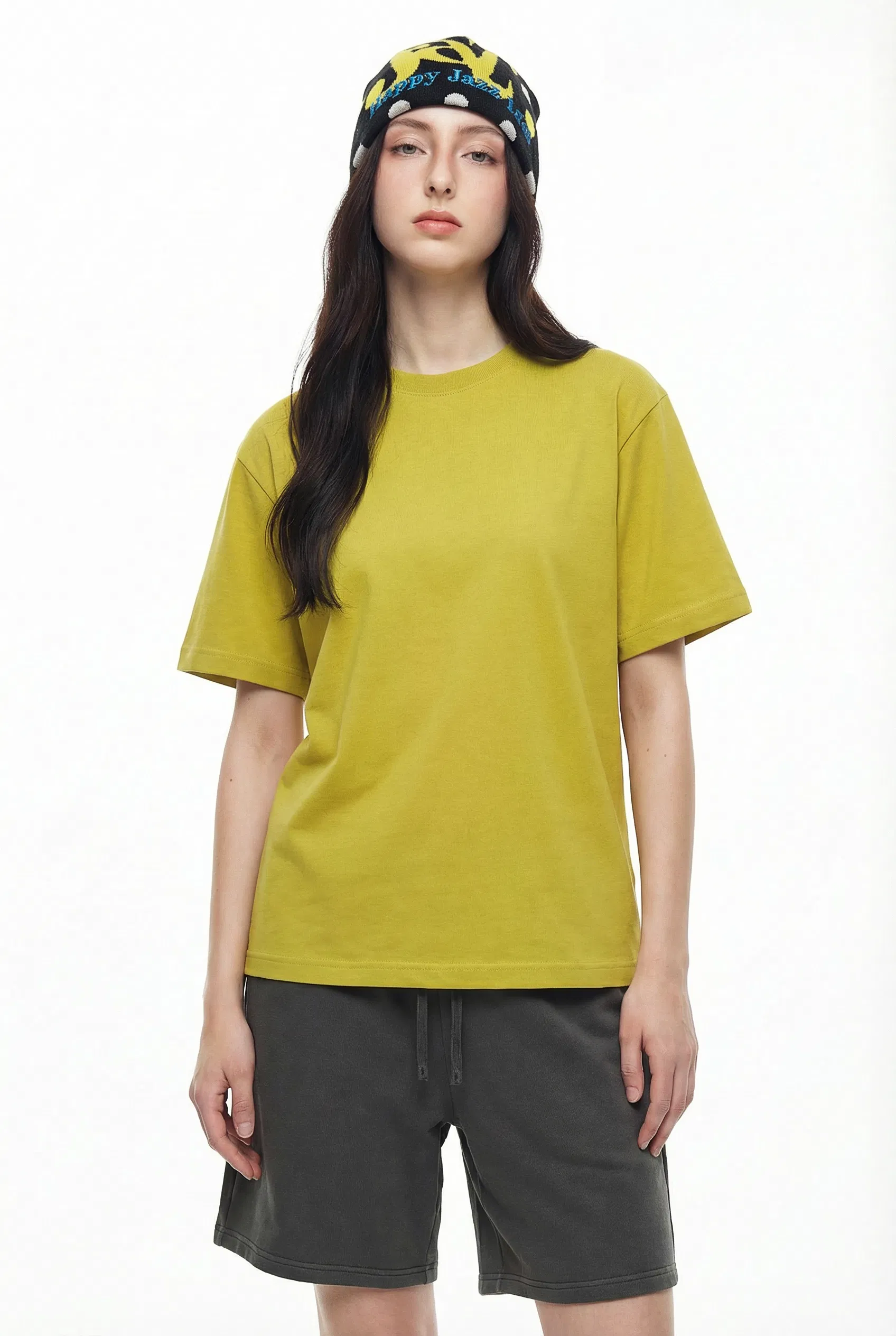 Drop Shoulder Unisex High Street Tee Custom Art Embroidery DTG Large Quantity Wholesale Supply
