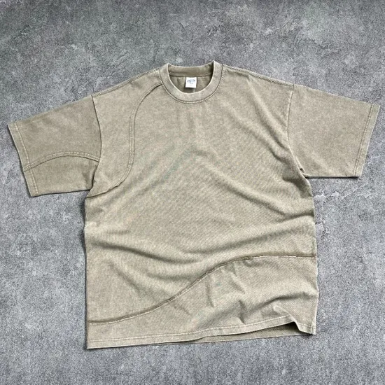 Oversized Cotton Blank T-Shirt Supports Custom Logo Embroidery DTG Printing Batch Custom