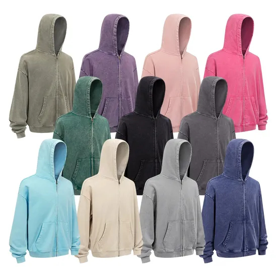 Unisex Oversized Blank Zip Hoody Personal Custom Logo Dtf Print Factory Direct Bulk Sale