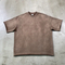 Spray Faded Raw Edge Brushed Cotton Tee Support Custom Logo Embroidery DTG Bulk Wholesale Order