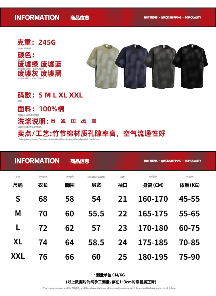 High-Quality Tie-Dye Washed Cotton Blank T-Shirt Bulk Wholesale for Custom Embroidery and Printing Business