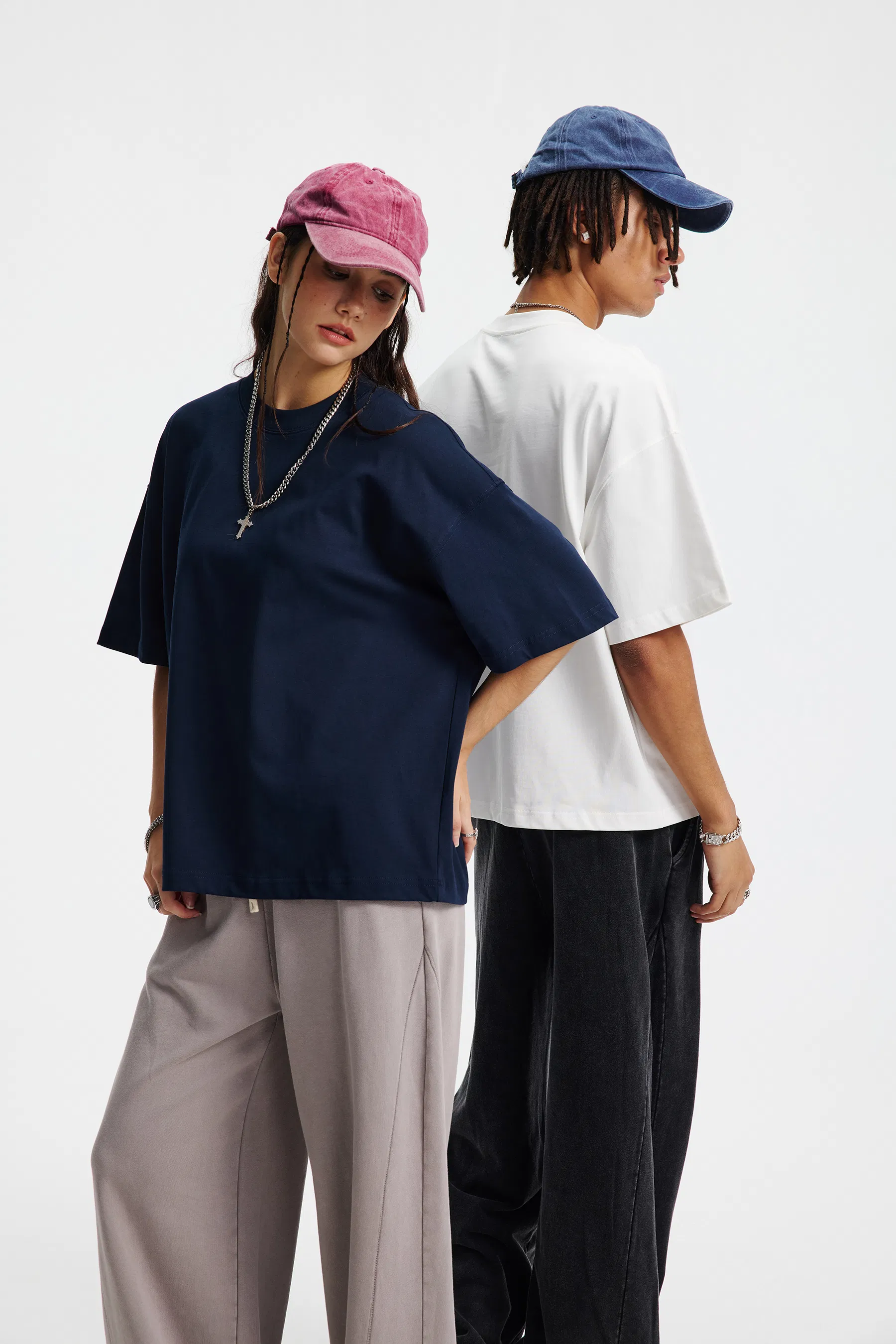 Premium Cotton Blank Oversized Tee Support Custom Logo Print Bulk Wholesale Order