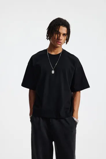 Premium Cotton Blank Oversized Tee Support Custom Logo Print Bulk Wholesale Order