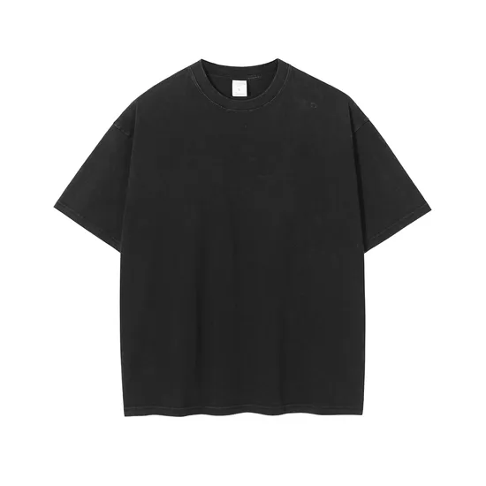 Unisex Hip Hop Loose Washed Cotton T-Shirt Accept Brand Custom for Global Clothing Wholesalers