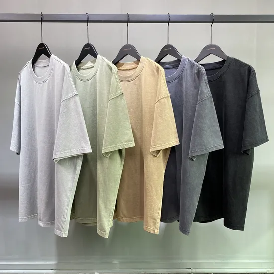 Multi Tone Washed Cotton T-Shirt Accept DTG Print Personal Custom Graphic Design