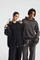Distressed Snow Wash Kangaroo Pocket Hoodie Slash Cut Pure Cotton Custom Print Bulk