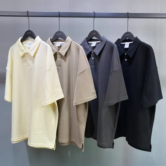 in Stock Cotton Polo Tee for Commercial Custom Logo Embroidery DTG Business Use