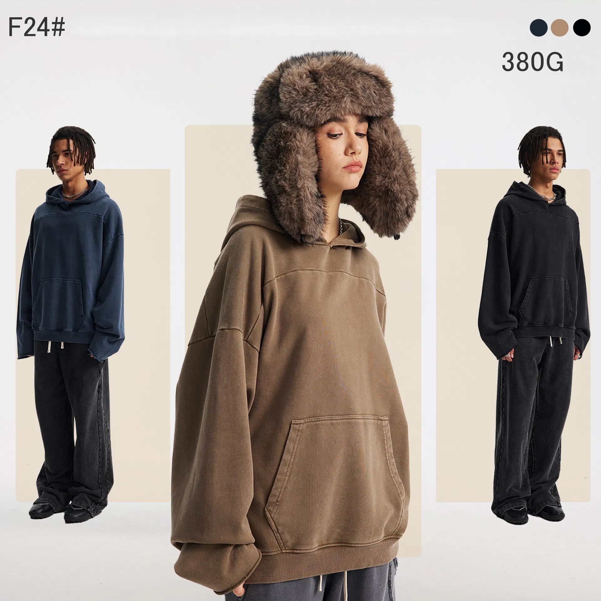 Basic Solid Color Cotton Hoodie Custom Logo Bulk Apparel Order