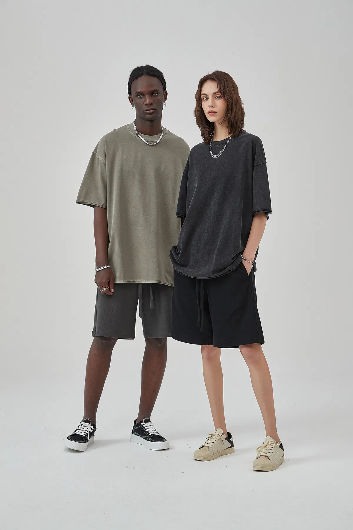 Eutral Tone Cotton Tee Allows Small Batch Custom Embroidery and DTG Service
