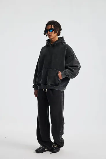 Unisex Oversized Boxy Cropped Hoodie Personal Custom Logo Factory Direct Bulk Sale