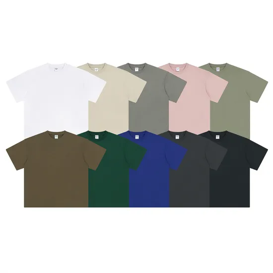 Breathable Soft Pure Cotton Basic Top Make Custom Brand Logo DTG Embroidery Wholesale Service