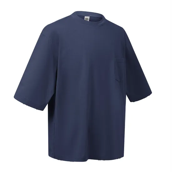 Retro Cotton Crew Neck Pocket T-Shirt Accepts DTG Print Personal Custom Graphic Design