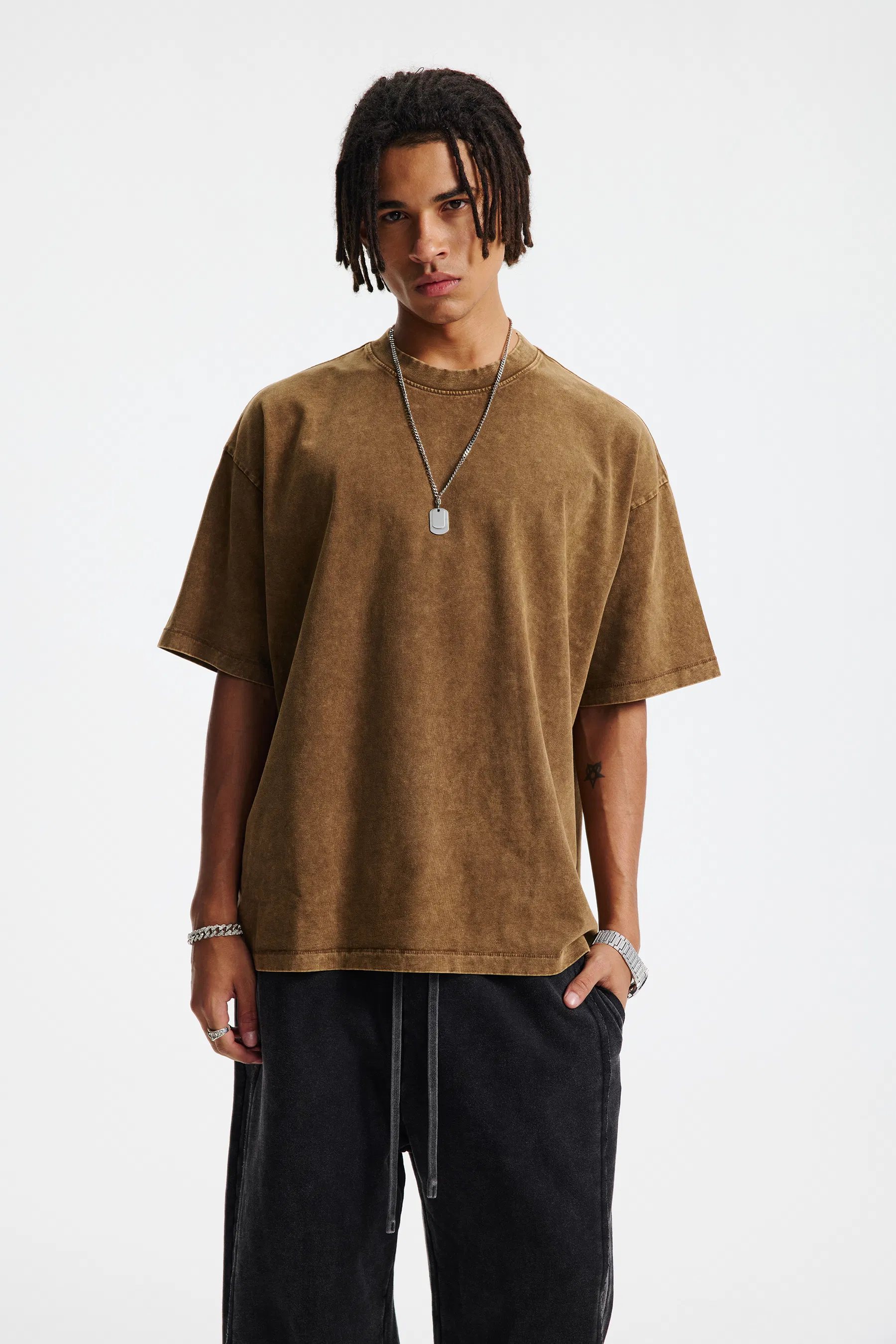 Breathable Crew Neck Cotton Tee Customized for Company Team Uniform Bulk Purchase