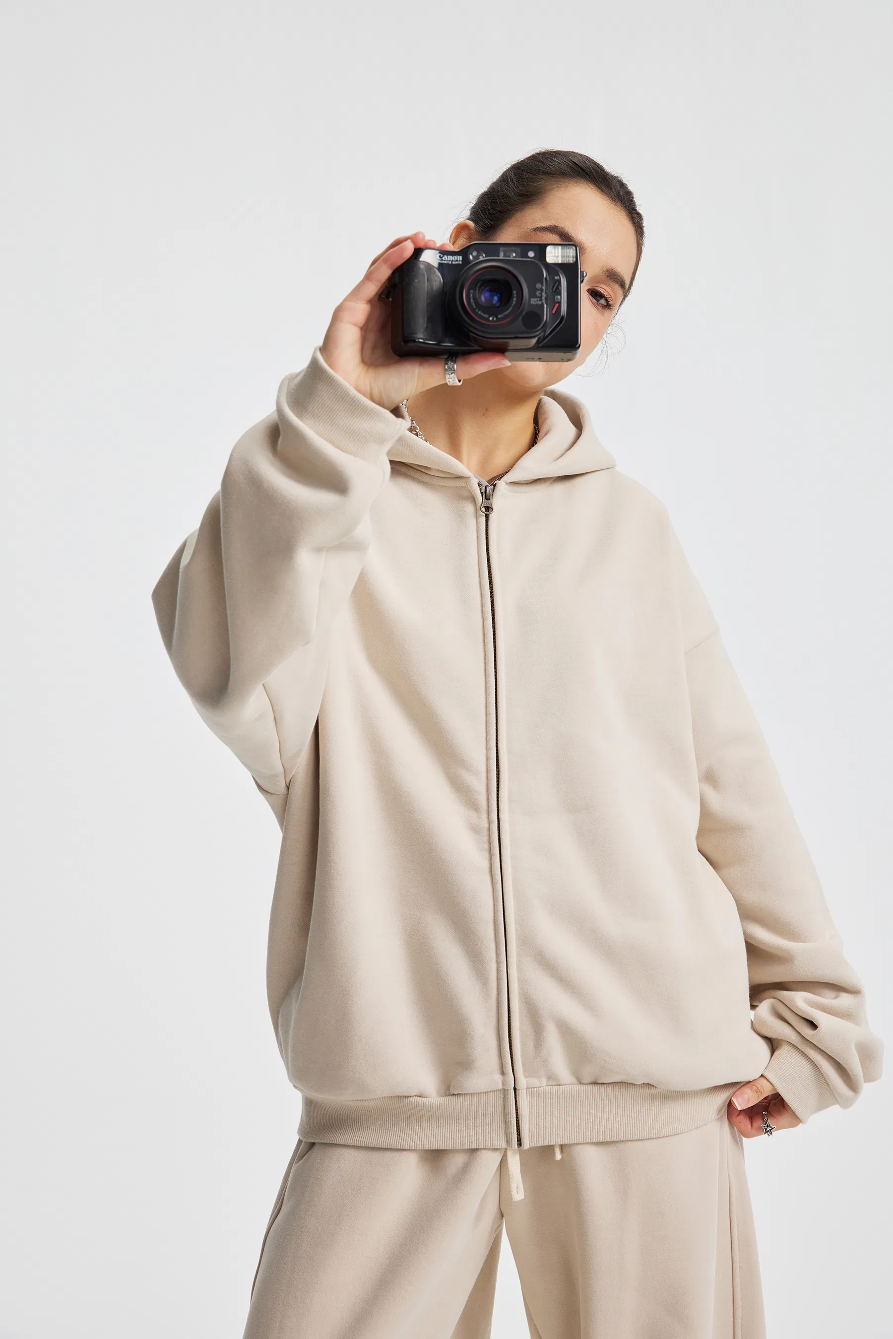 Fleece Lined Soft Warm Zip Hoodie Side Pocket Custom Logo Embroidery DTG Bulk Wholesale