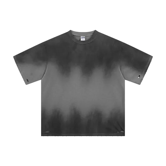 Vintage Ombre Cotton T-Shirt Accepts DTG Print Personal Custom Graphic Design