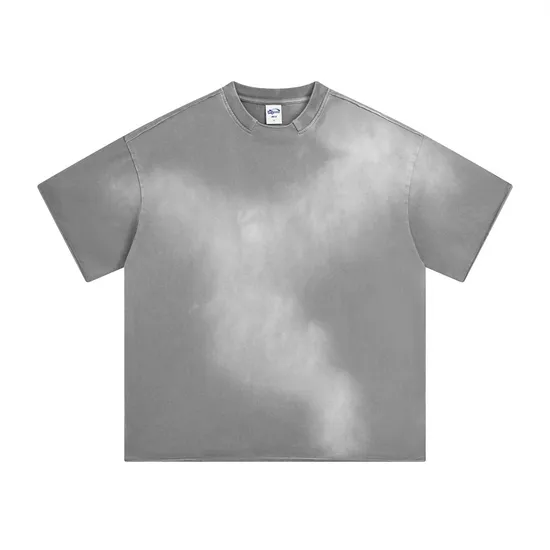 Pure Cotton Spray Dyed Vintage T-Shirts Make Custom Brand Logo DTG Embroidery Wholesale Service