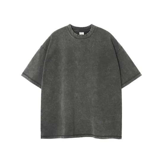 Loose Fit Vintage Washed Cotton T-Shirt Customizable for Uniform Bulk Purchase